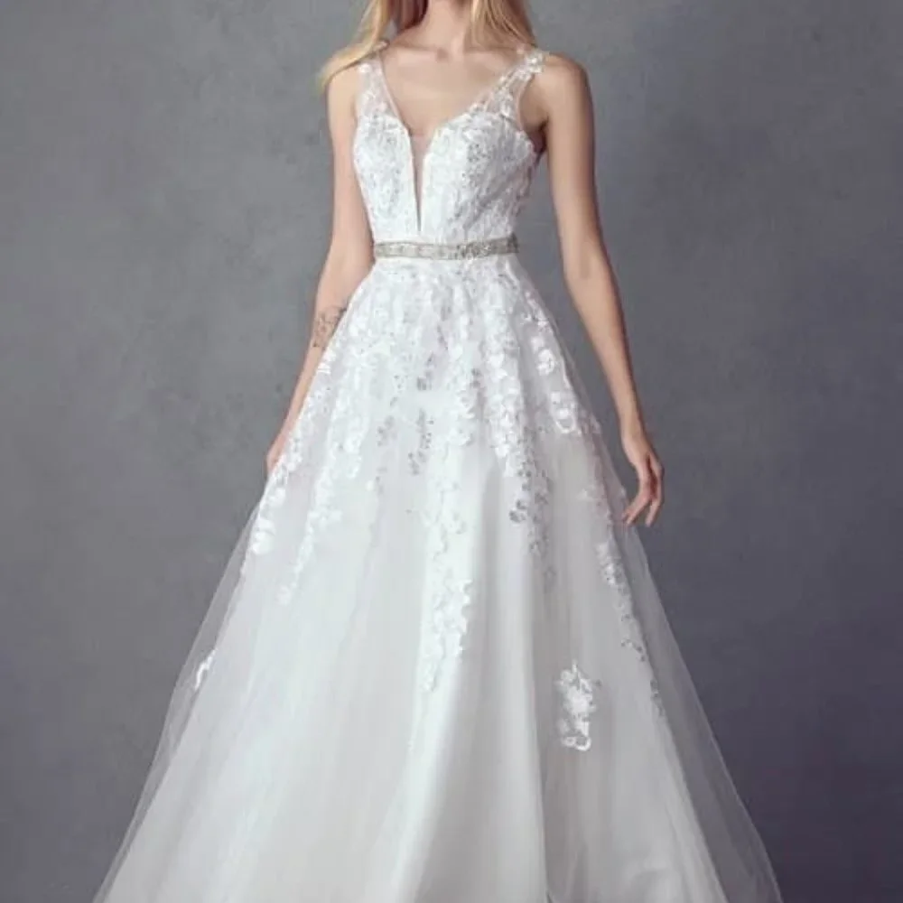 Illusion V-Neck A-Line Shape Prom Dress JT224